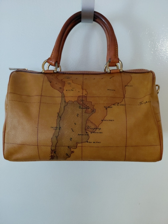 Alviero Martini Handbags - Alviero Martini Map-Print Boston Bag